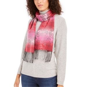 Cejon Ombre Paisley Italian Scarf Magenta